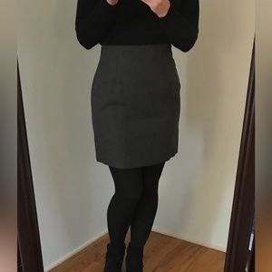 ❄️Vintage Briggs NY Gray Black Houndstooth Pencil Skirt Size 10P